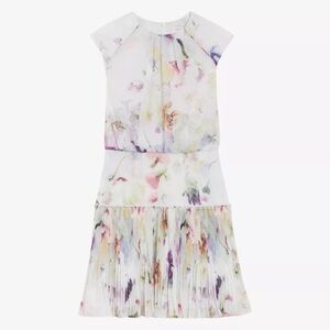 Ted Baker White Saintly Floral Sleeveless Mini Dress Size 1